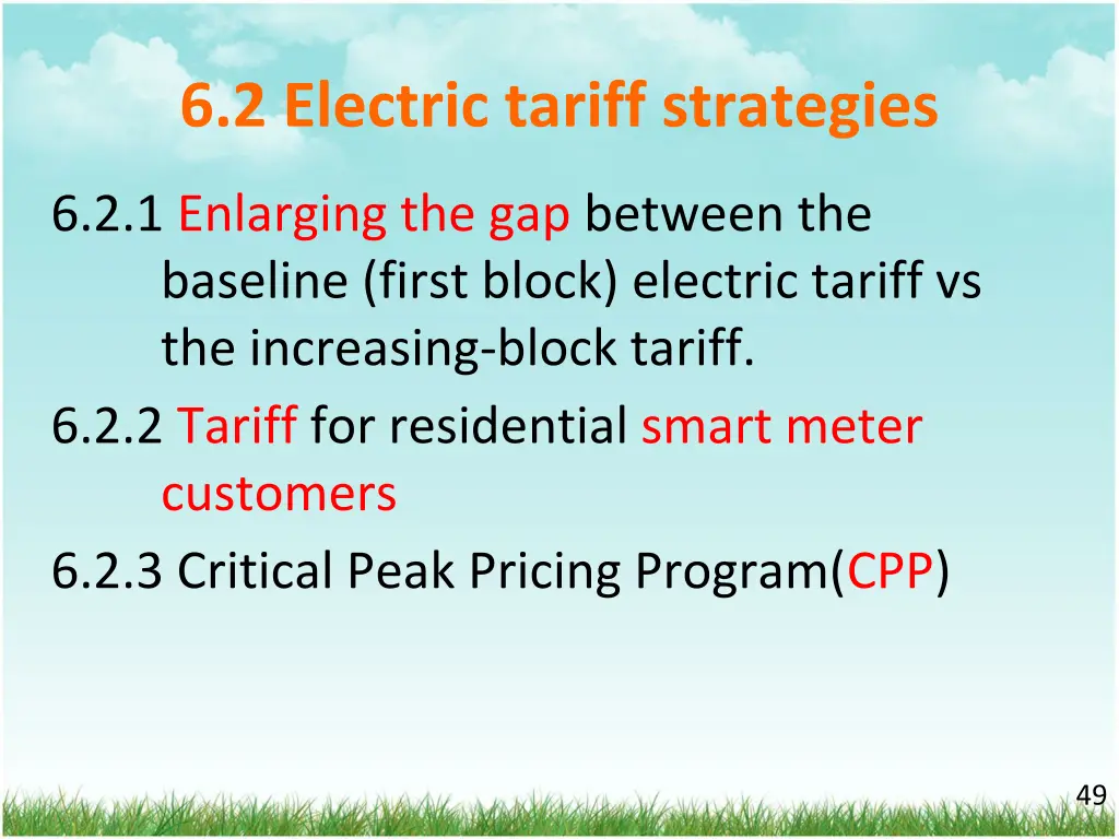 6 2 electric tariff strategies