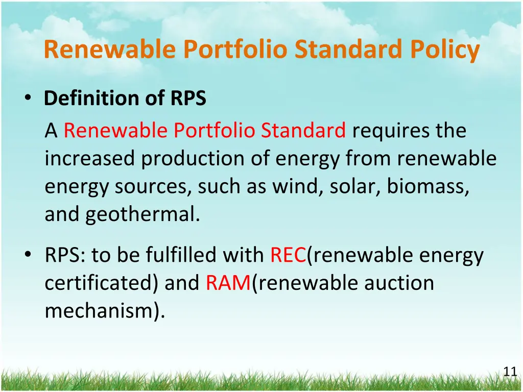 renewable portfolio standard policy