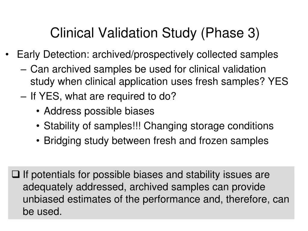 clinical validation study phase 3