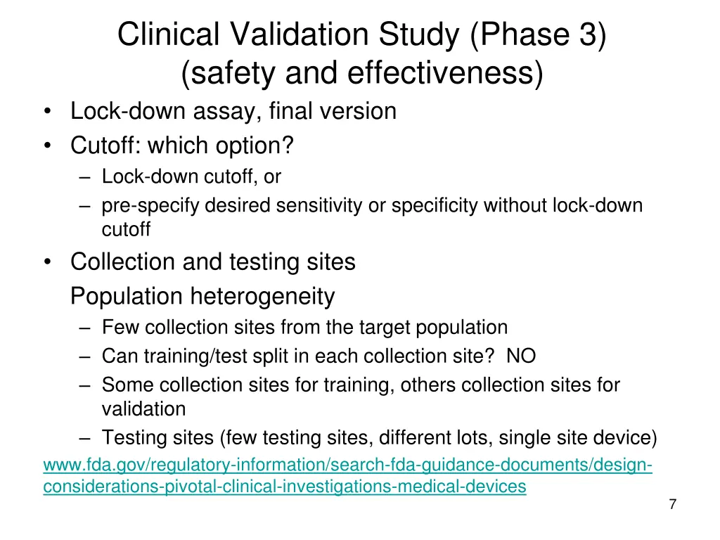 clinical validation study phase 3 safety