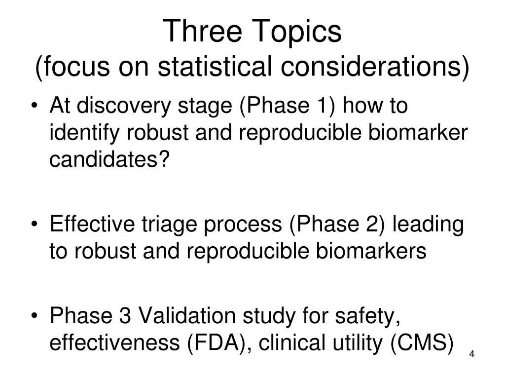 three topics