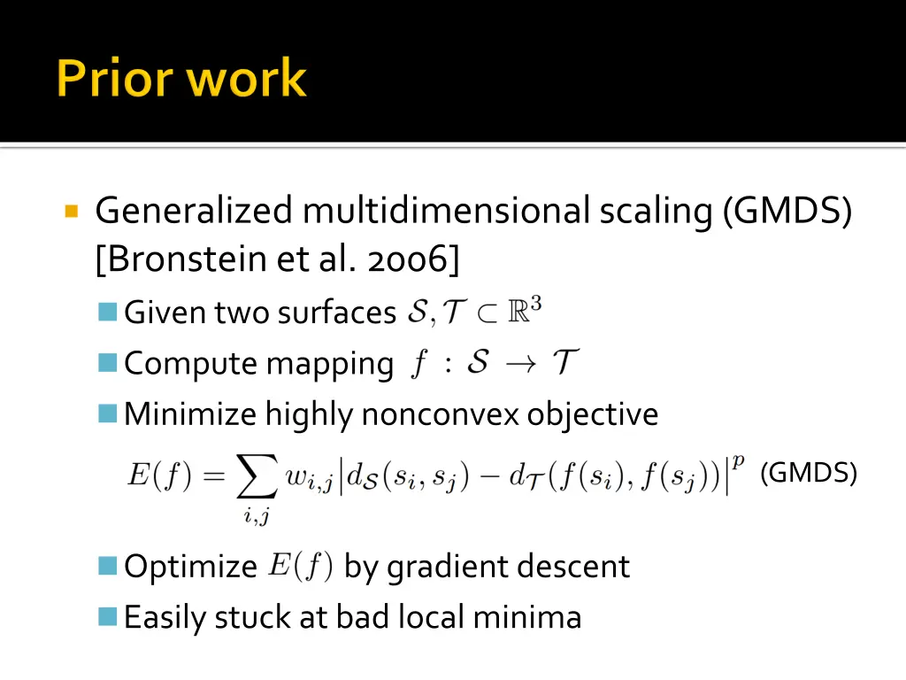 generalized multidimensional scaling gmds