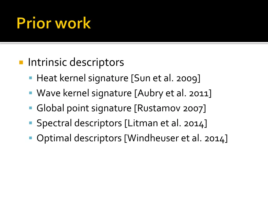 intrinsic descriptors heat kernel signature