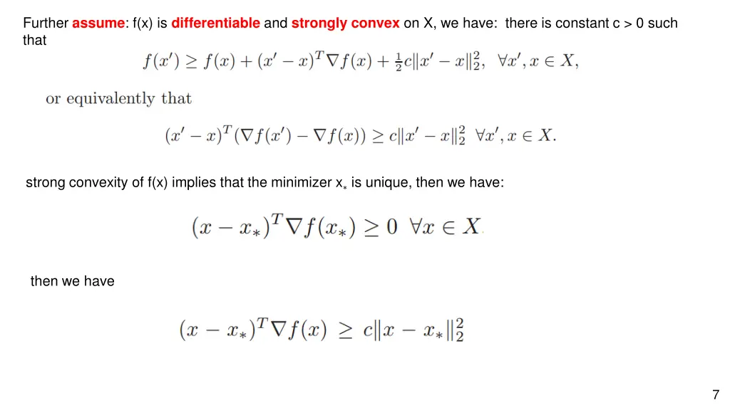 further assume f x is differentiable and strongly