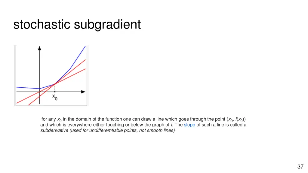 stochastic subgradient