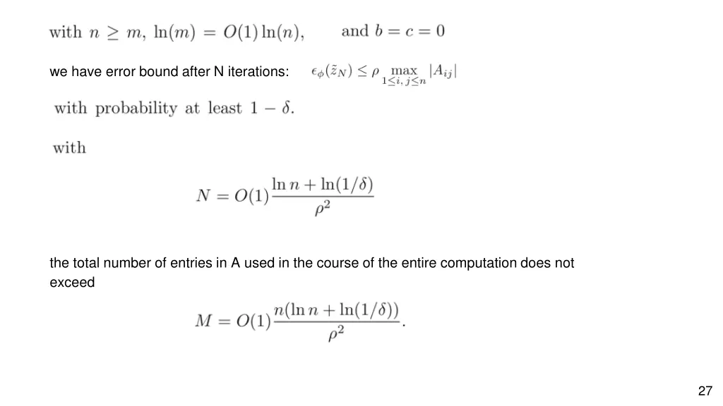 we have error bound after n iterations
