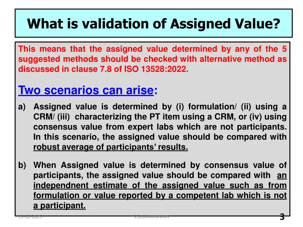 what is validation of assigned value 1