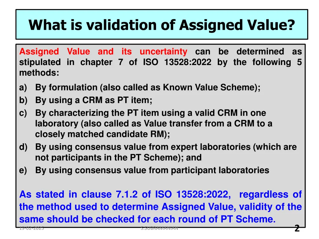 what is validation of assigned value