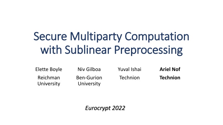 secure multiparty computation secure multiparty