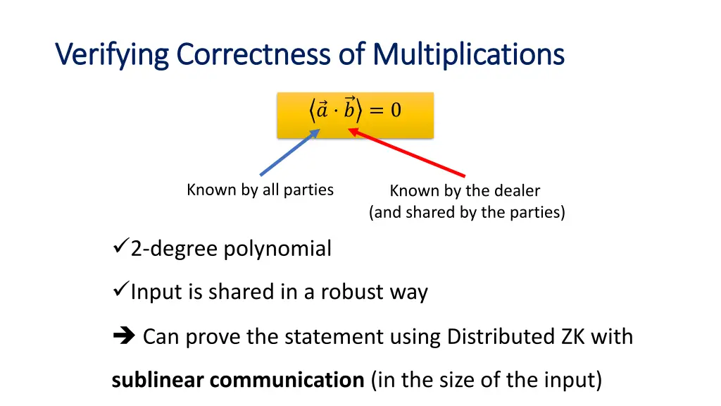 verifying correctness of multiplications 2