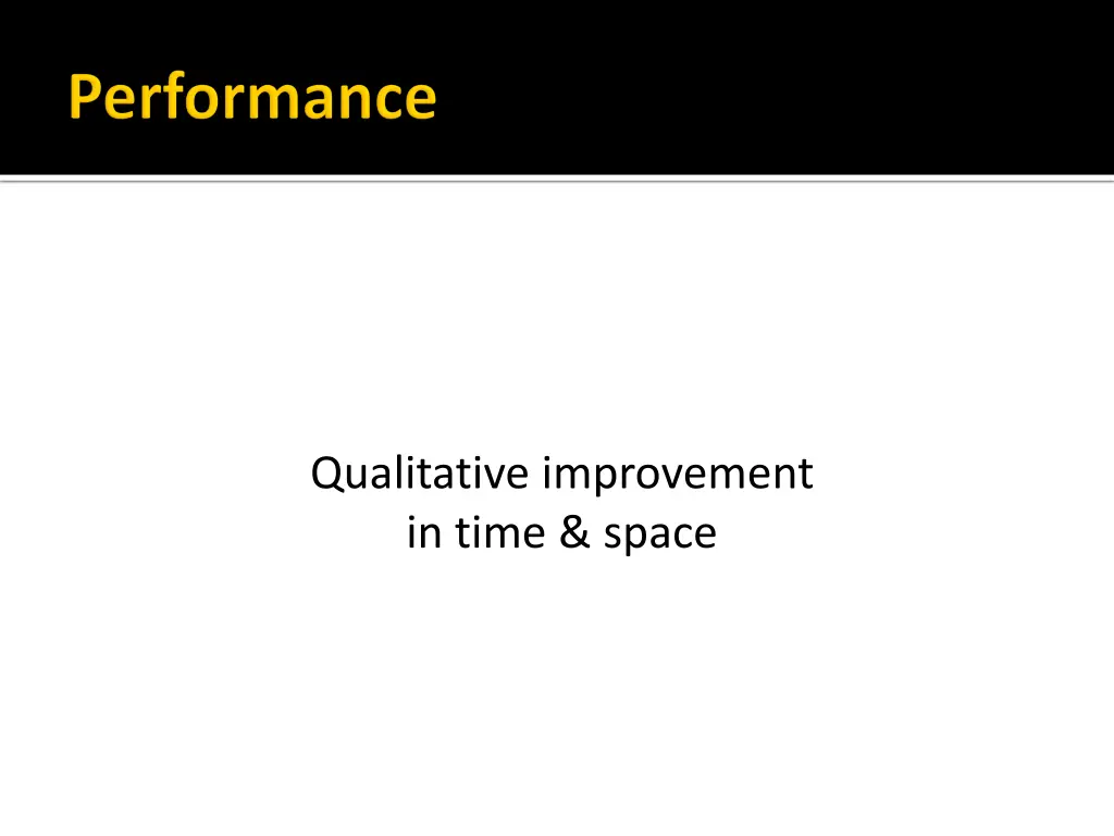 qualitative improvement in time space
