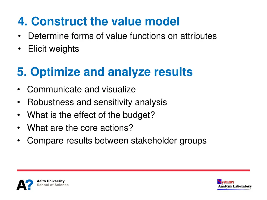 4 construct the value model determine forms