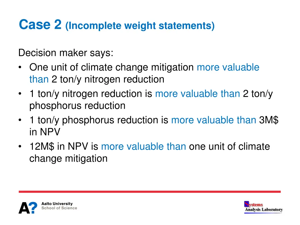 case 2 incomplete weight statements