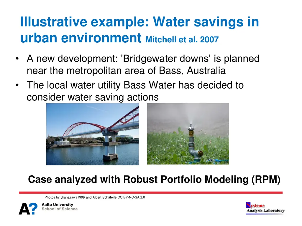 illustrative example water savings in urban