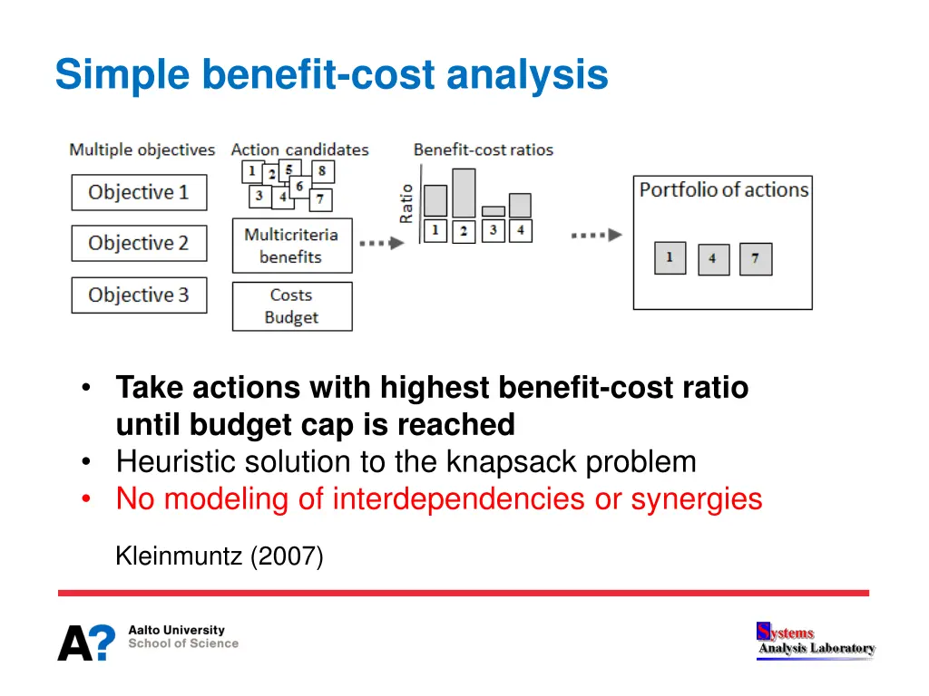 simple benefit cost analysis