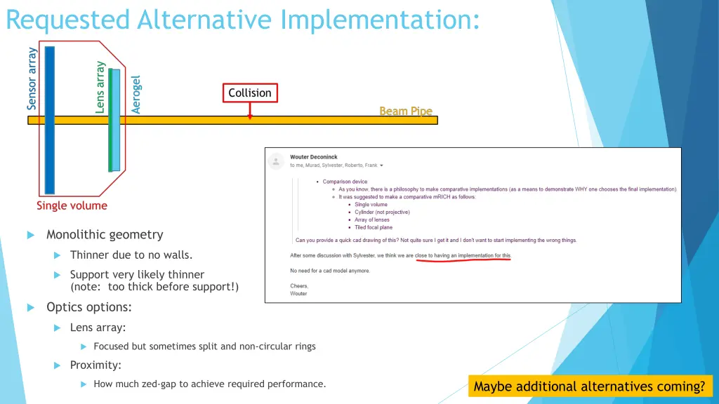 requested alternative implementation