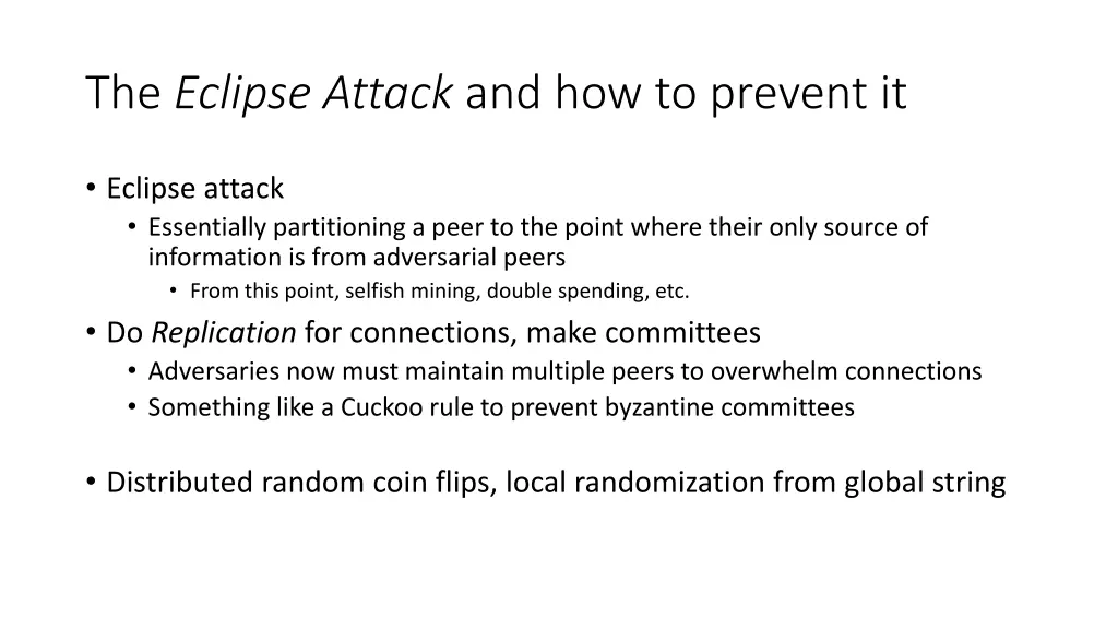 the eclipse attack and how to prevent it