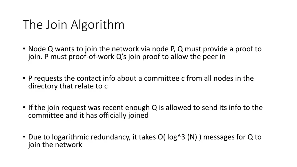 the join algorithm