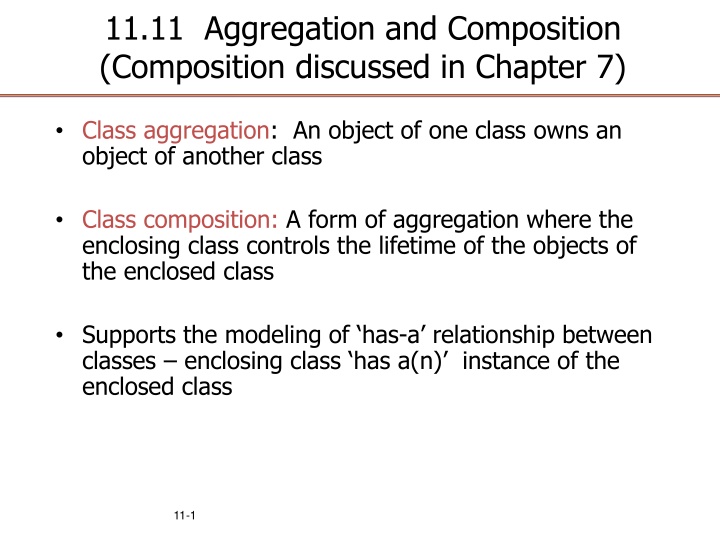 11 11 aggregation and composition composition