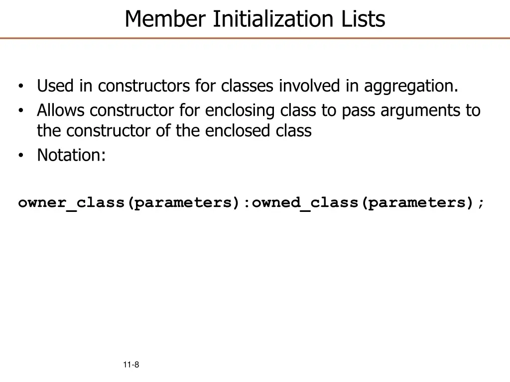 member initialization lists