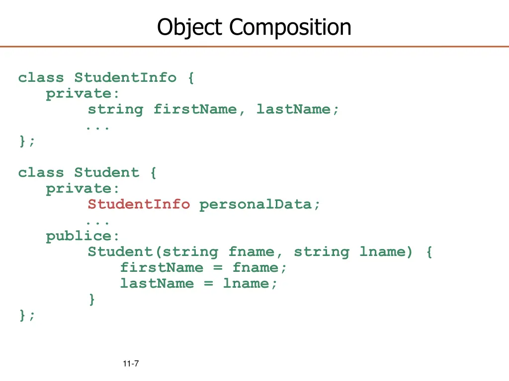 object composition