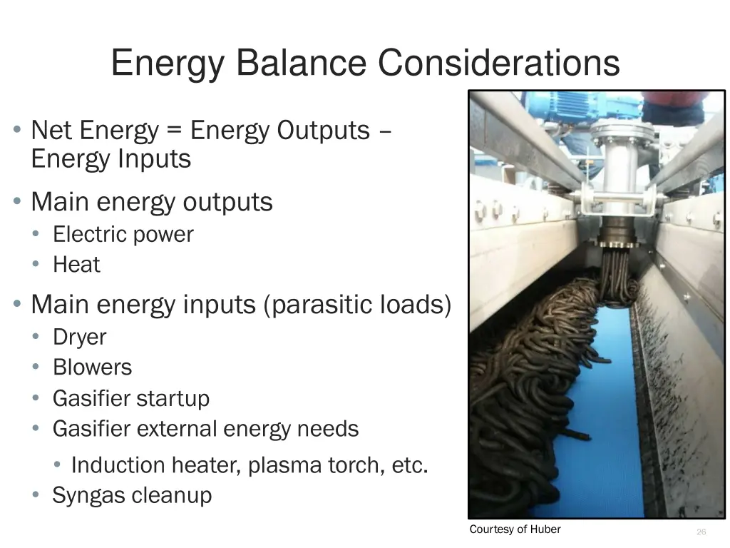 energy balance considerations