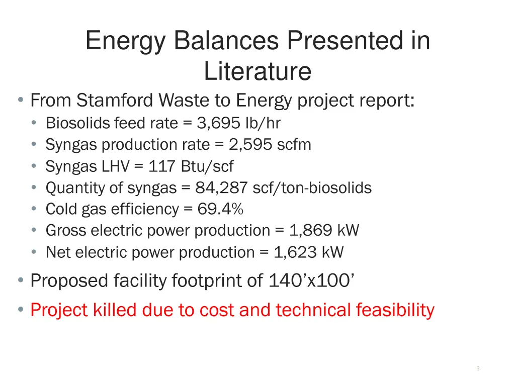 energy balances presented in literature 1
