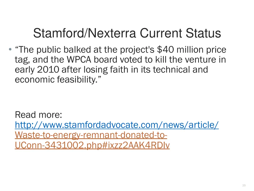 stamford nexterra current status