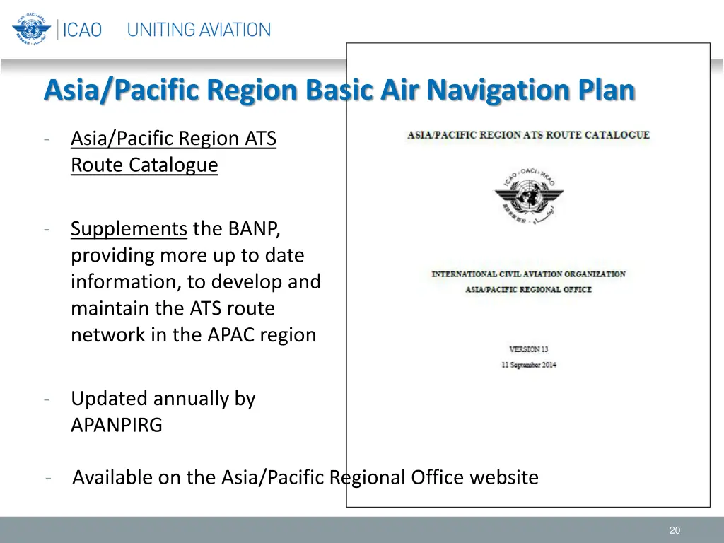 asia pacific region basic air navigation plan 2
