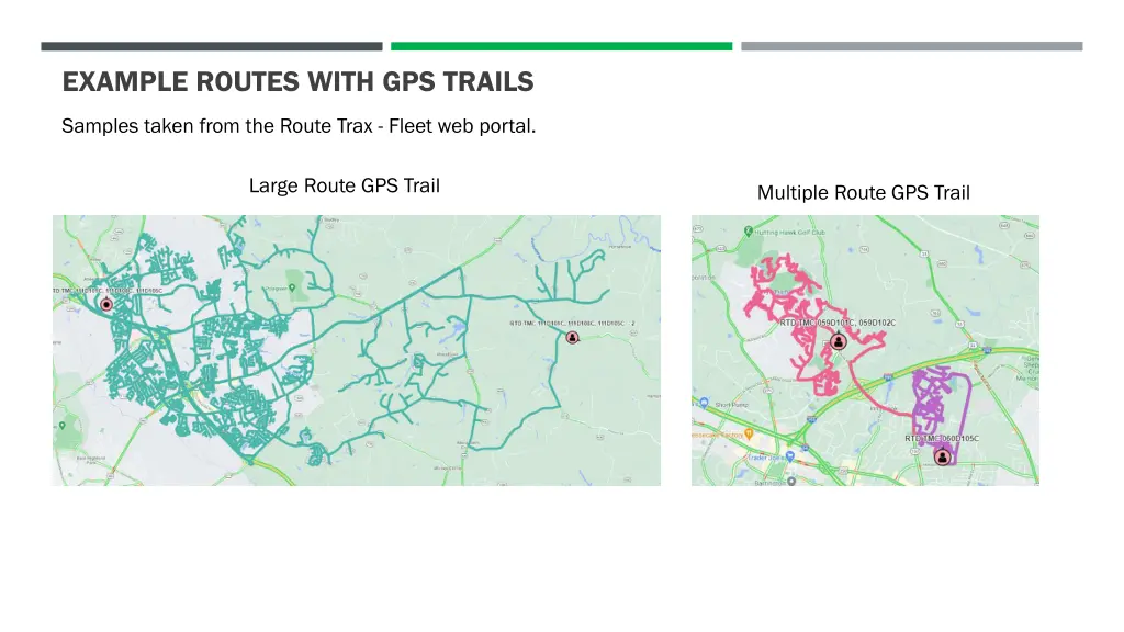 example routes with gps trails