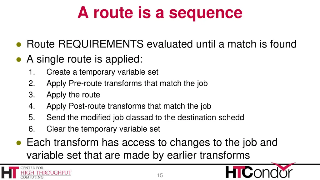a route is a sequence