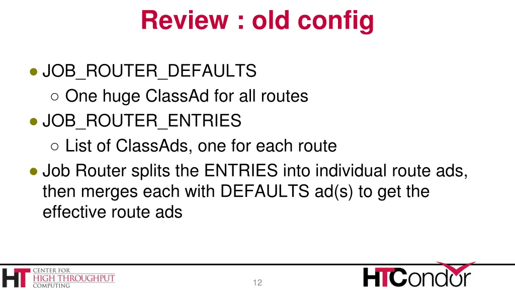 review old config