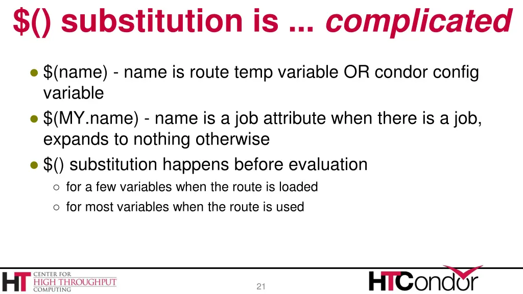 substitution is complicated
