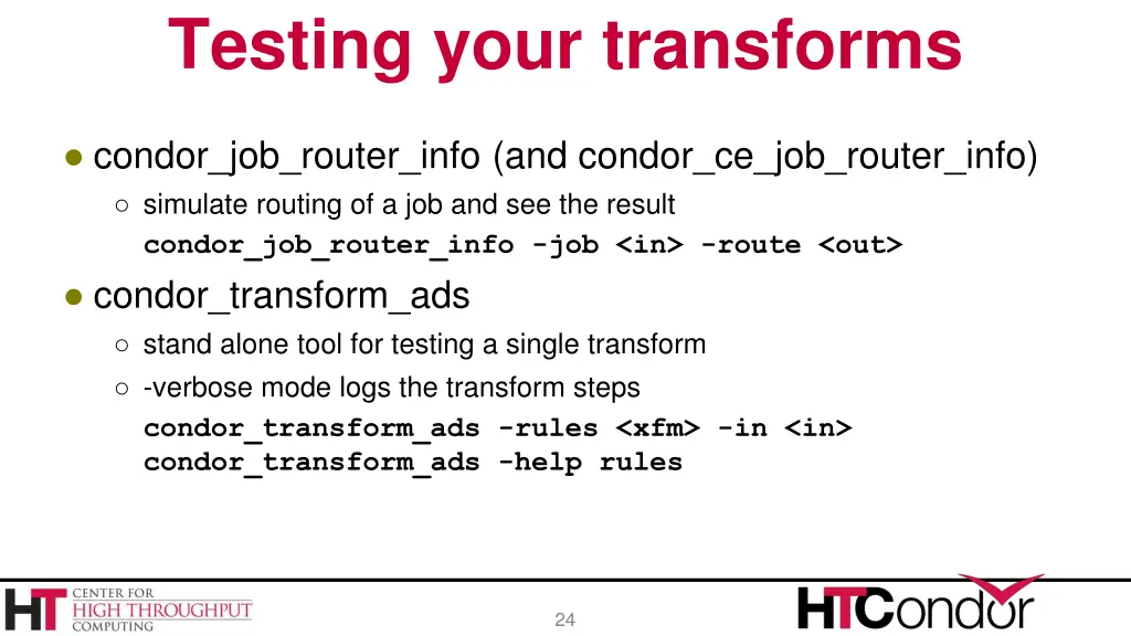 testing your transforms