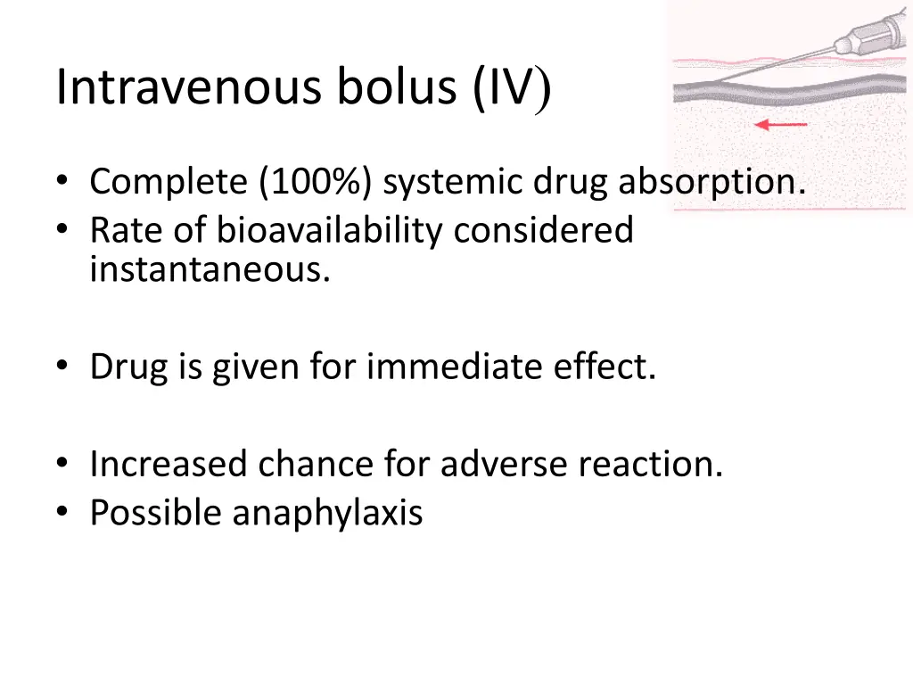 intravenous bolus iv