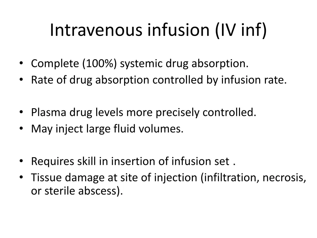 intravenous infusion iv inf