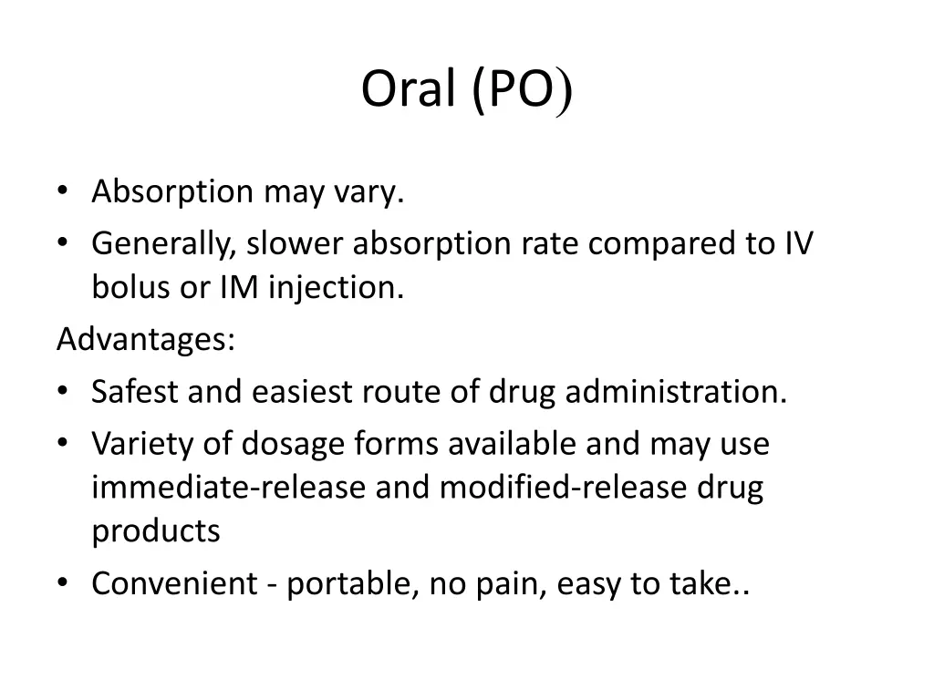 oral po
