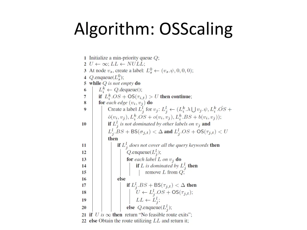 algorithm osscaling