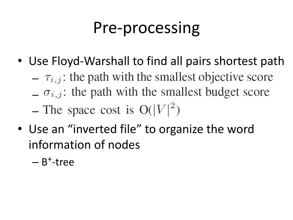 pre processing