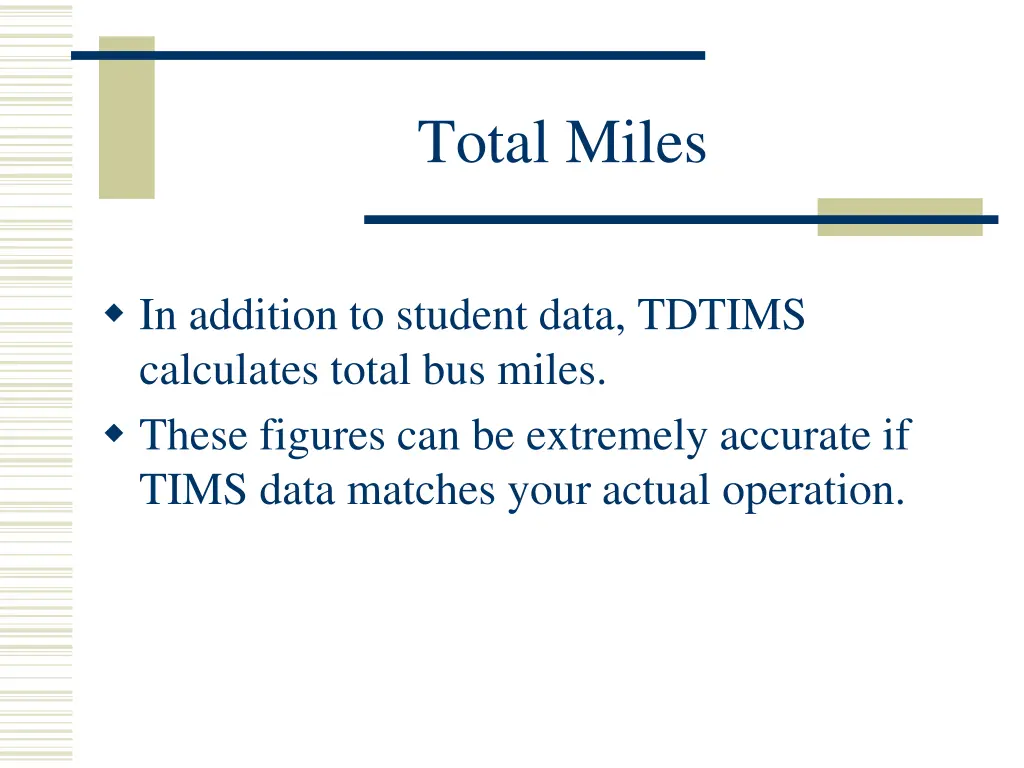 total miles