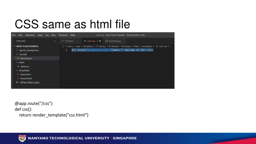 css same as html file