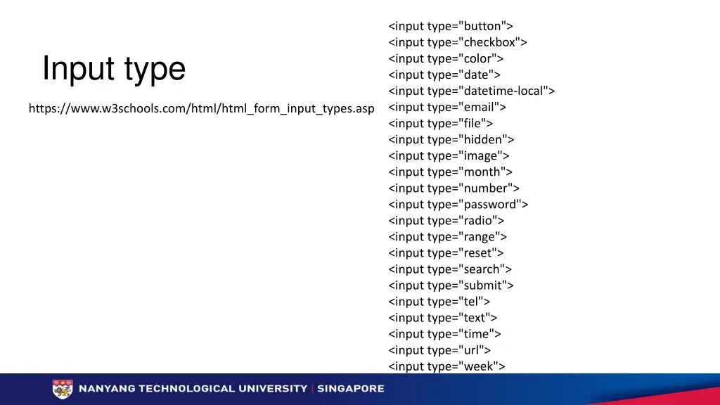 input type button input type checkbox input type