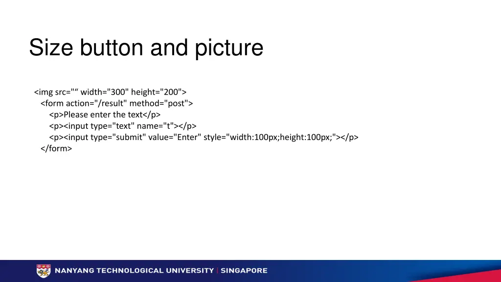 size button and picture