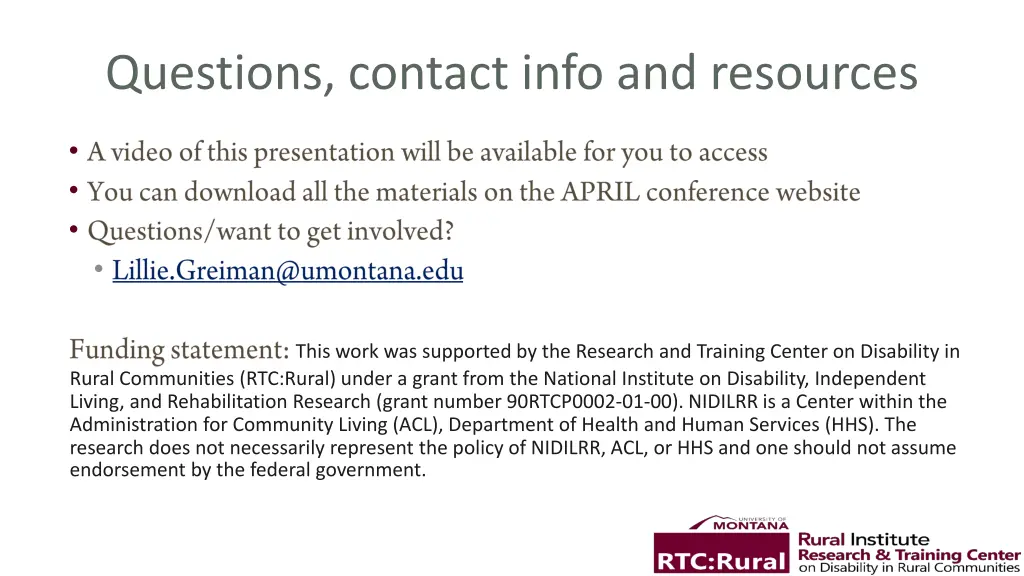 questions contact info and resources