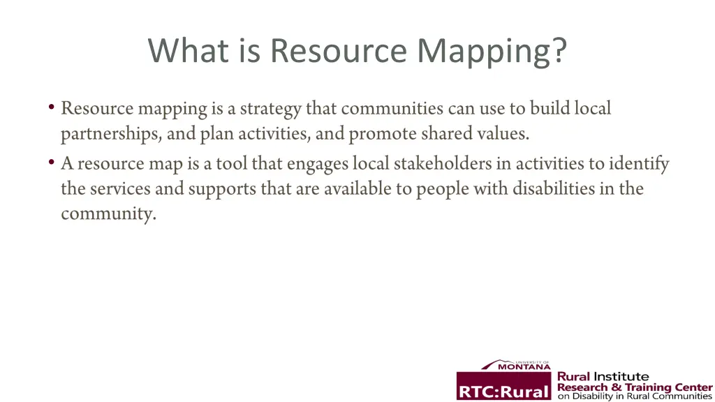what is resource mapping