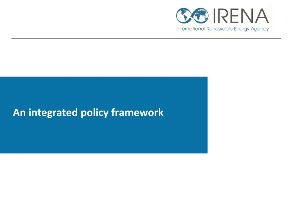 an integrated policy framework