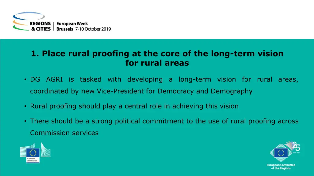 1 place rural proofing at the core of the long