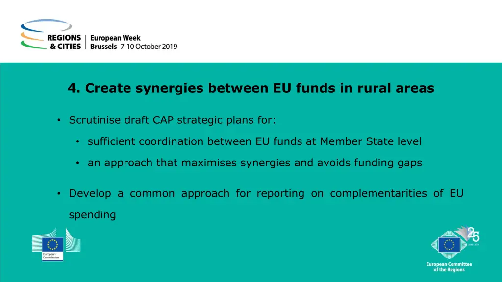 4 create synergies between eu funds in rural areas