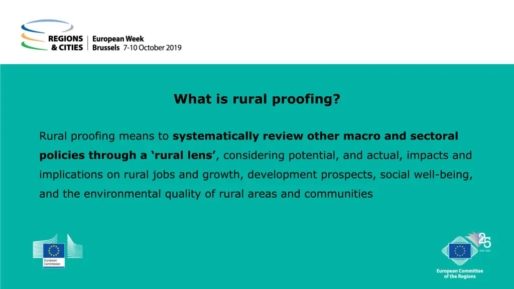 what is rural proofing