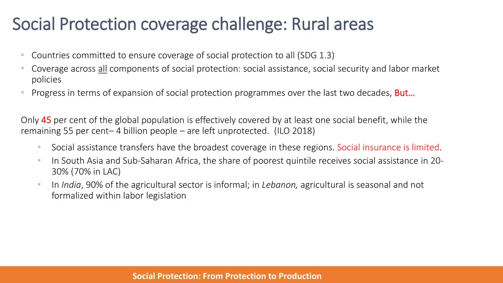social protection coverage challenge rural areas